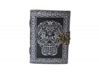 Handmade day of dead notebook leather journal diary
